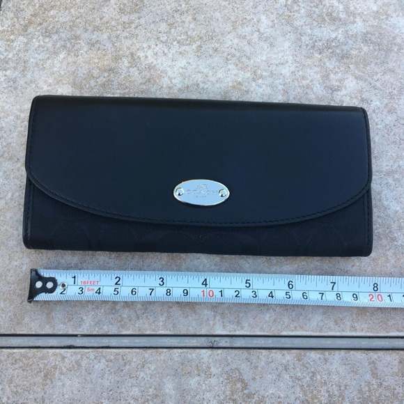 NWT Coach F53617 slim envelope wallet black 12 CM - Picture 4 of 11